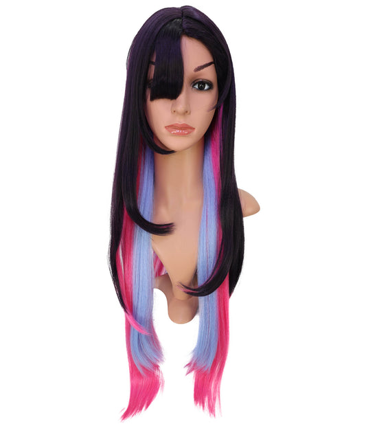 Wigs2you C-149 マルチカラー30インチコスプレウィッグ – オンブルピンク＆パープル耐熱合成毛（コスプレとファッション用）