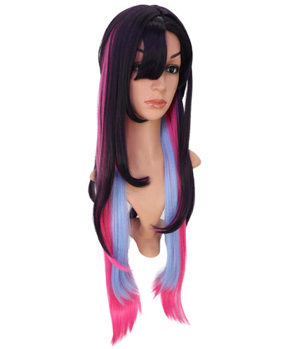 Wigs2you C-149 マルチカラー30インチコスプレウィッグ – オンブルピンク＆パープル耐熱合成毛（コスプレとファッション用）