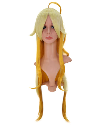 Wigs2you C-151 ゴールデンハニーグロウ 39インチロングウィッグ – 耐熱性に優れた合成毛、キャップレスデザインでコスプレやファッションに最適