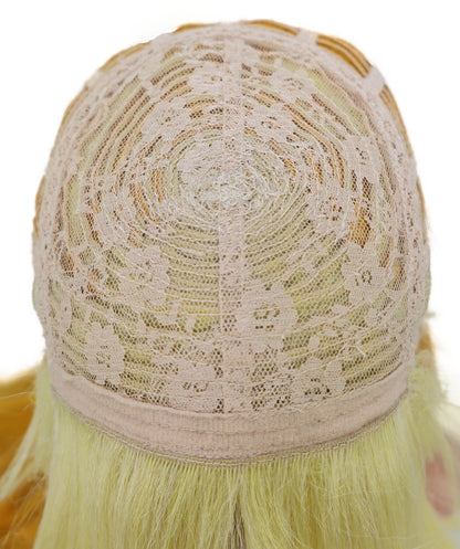 Wigs2you C-151 ゴールデンハニーグロウ 39インチロングウィッグ – 耐熱性に優れた合成毛、キャップレスデザインでコスプレやファッションに最適