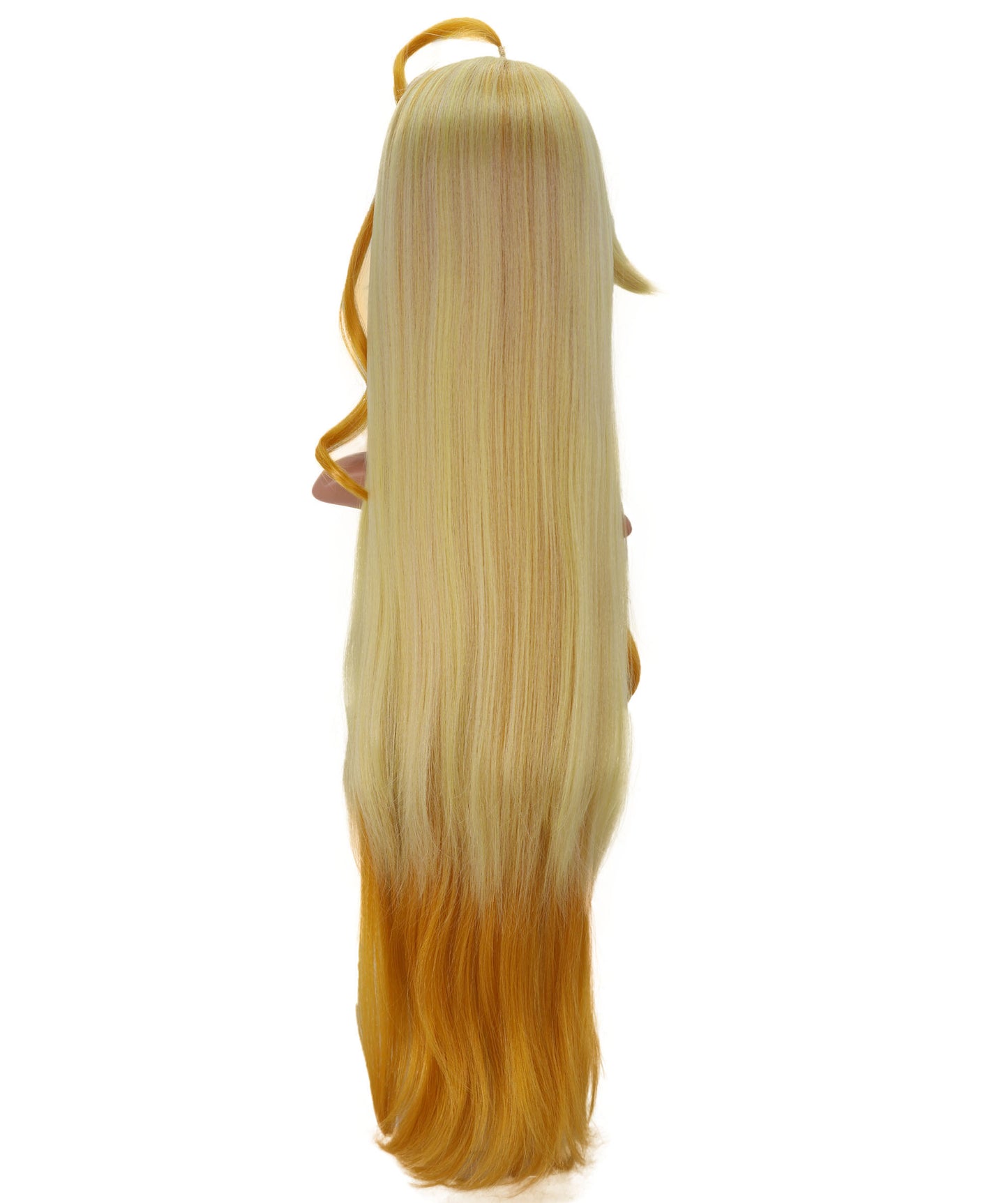 Wigs2you C-151 ゴールデンハニーグロウ 39インチロングウィッグ – 耐熱性に優れた合成毛、キャップレスデザインでコスプレやファッションに最適