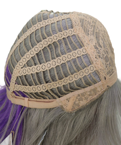 Wigs2you C-152 シルバーとパープルの34.5インチ コスプレウィッグ – コスプレやファッションに最適な耐熱合成毛