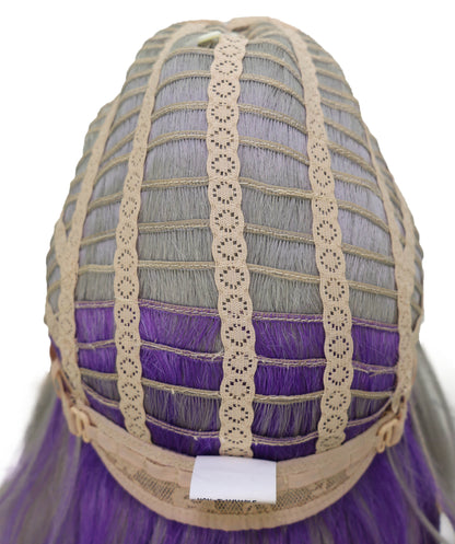 Wigs2you C-152 シルバーとパープルの34.5インチ コスプレウィッグ – コスプレやファッションに最適な耐熱合成毛