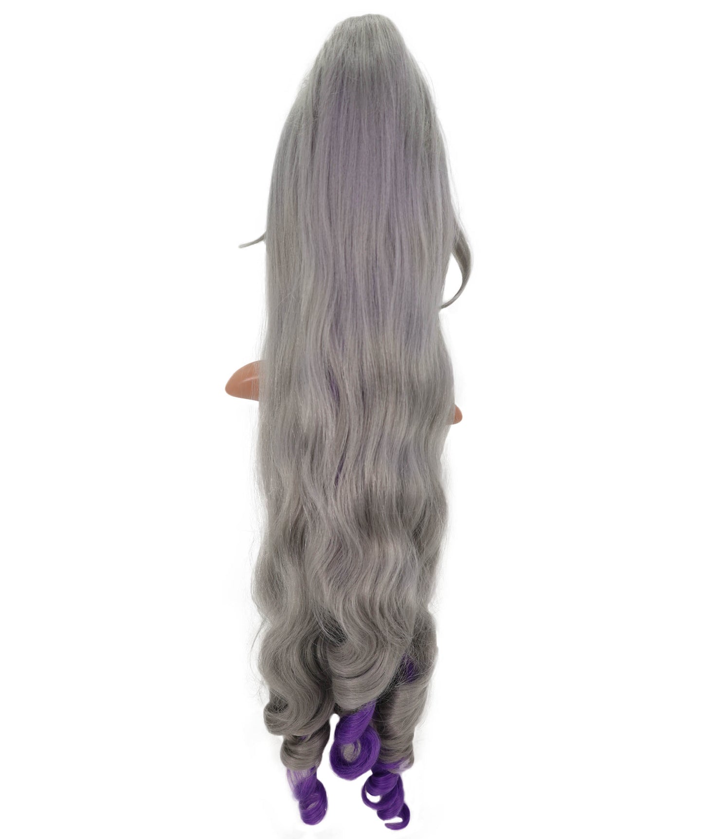 Wigs2you C-152 シルバーとパープルの34.5インチ コスプレウィッグ – コスプレやファッションに最適な耐熱合成毛