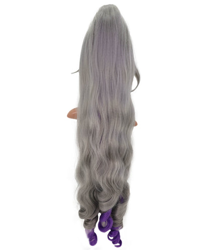 Wigs2you C-152 シルバーとパープルの34.5インチ コスプレウィッグ – コスプレやファッションに最適な耐熱合成毛