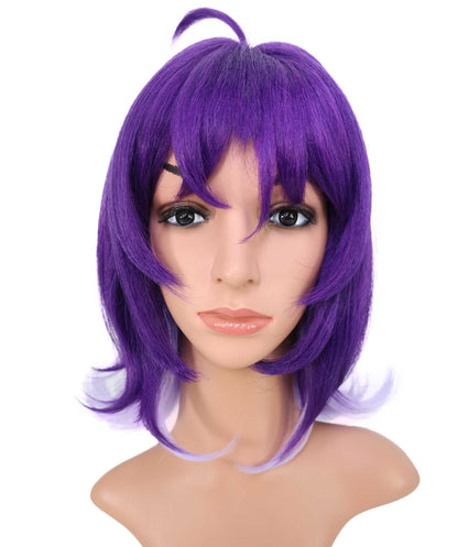 Wigs2you C-157 紫色の15インチストレートコスプレウィッグ　耐熱性合成毛　アニメやテーマコスチュームに最適