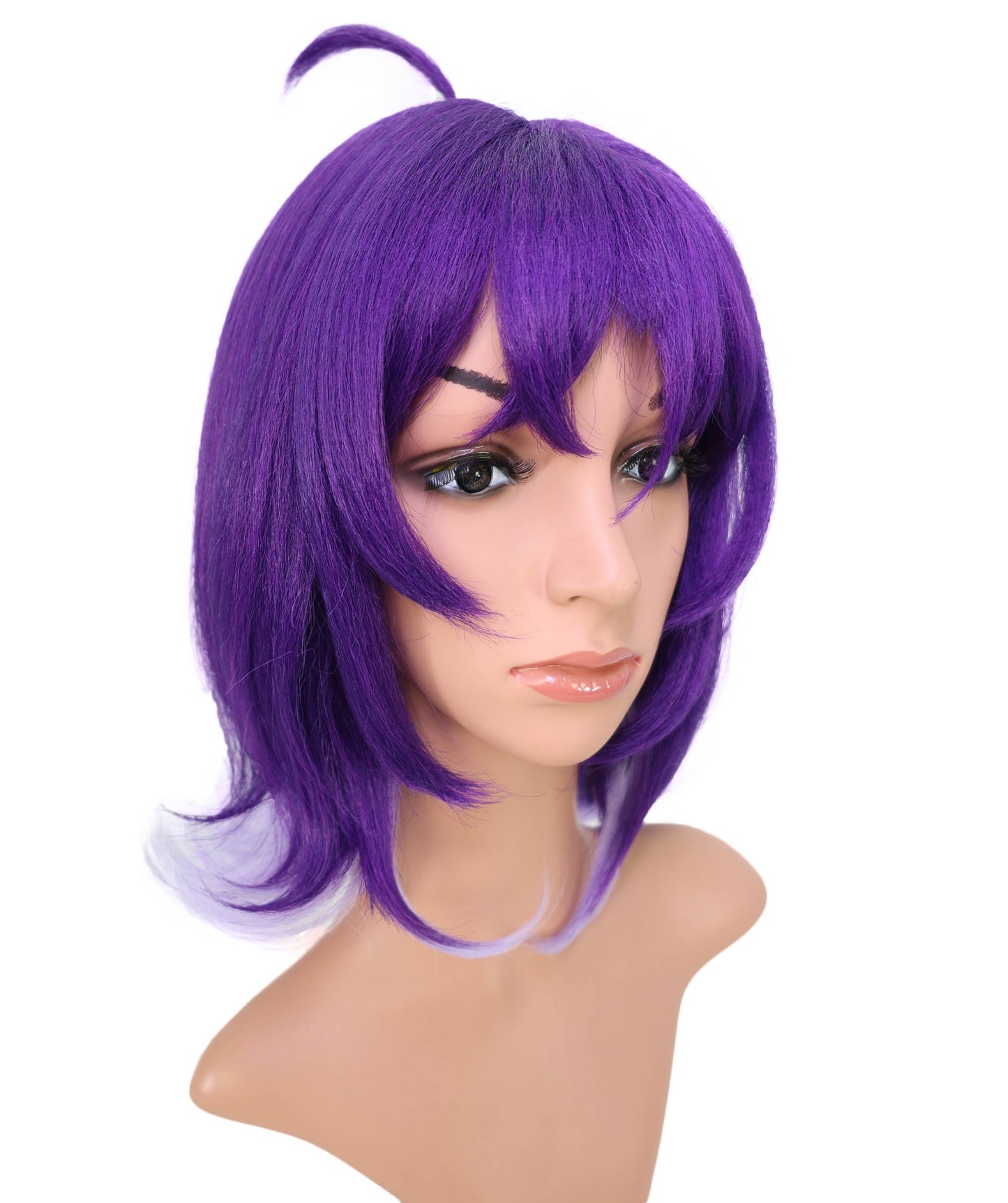 Wigs2you C-157 紫色の15インチストレートコスプレウィッグ　耐熱性合成毛　アニメやテーマコスチュームに最適
