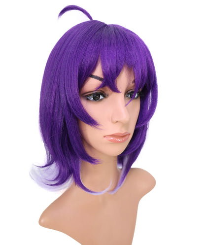 Wigs2you C-157 紫色の15インチストレートコスプレウィッグ　耐熱性合成毛　アニメやテーマコスチュームに最適