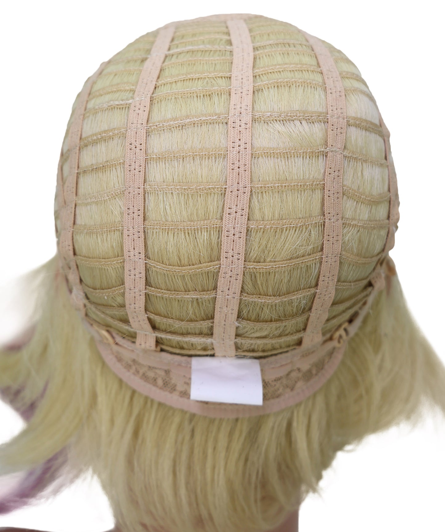 Wigs2you ブロンドにピンクのハイライトが入った11インチのコスプレウィッグ – コスプレやファッションに最適な合成毛 C-158