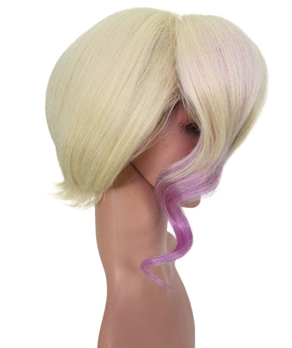 Wigs2you ブロンドにピンクのハイライトが入った11インチのコスプレウィッグ – コスプレやファッションに最適な合成毛 C-158