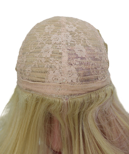 Wigs2you ブロンドにピンクのハイライトが入った11インチのコスプレウィッグ – コスプレやファッションに最適な合成毛 C-158