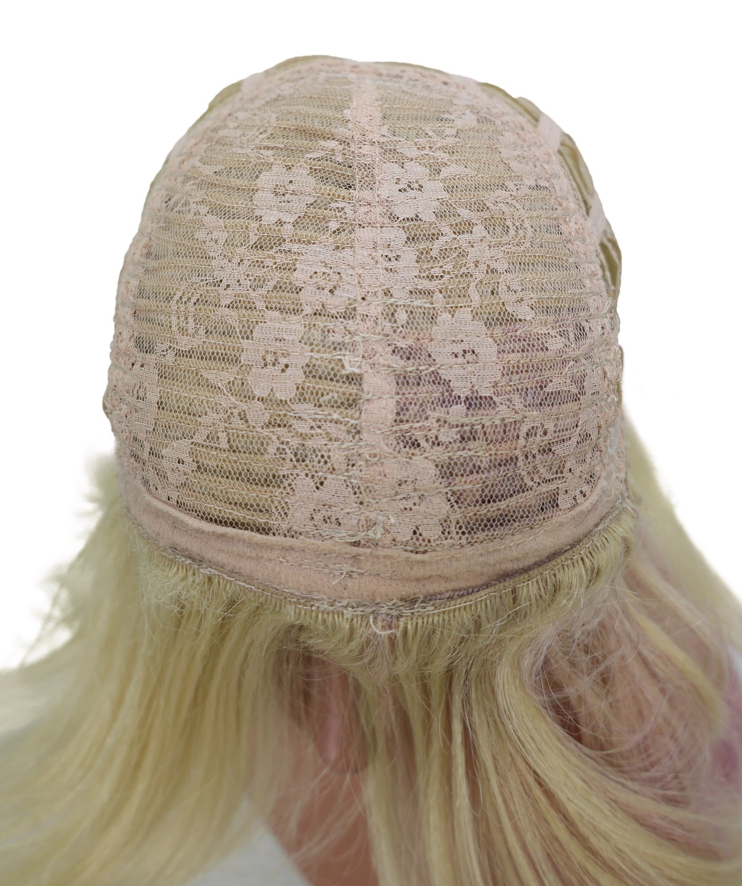 Wigs2you ブロンドにピンクのハイライトが入った11インチのコスプレウィッグ – コスプレやファッションに最適な合成毛 C-158