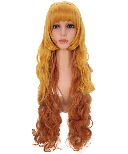 Wigs2you C-159 コスプレウィッグ ロングカール フルウィッグ ゴールデンブラウン 耐熱ファイバー 自然な巻き髪 仮装 イベント パーティー 女性用