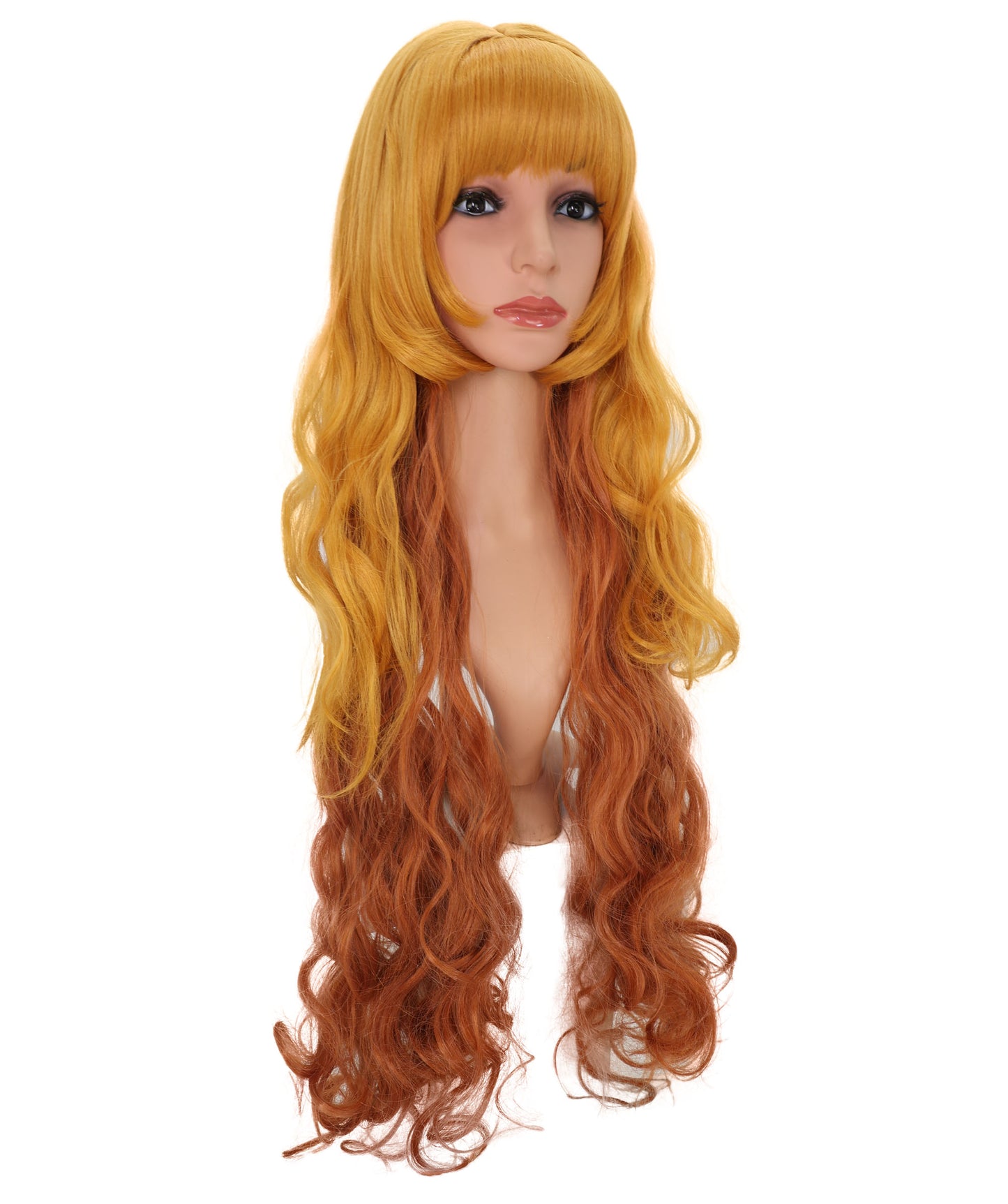 Wigs2you C-159 コスプレウィッグ ロングカール フルウィッグ ゴールデンブラウン 耐熱ファイバー 自然な巻き髪 仮装 イベント パーティー 女性用