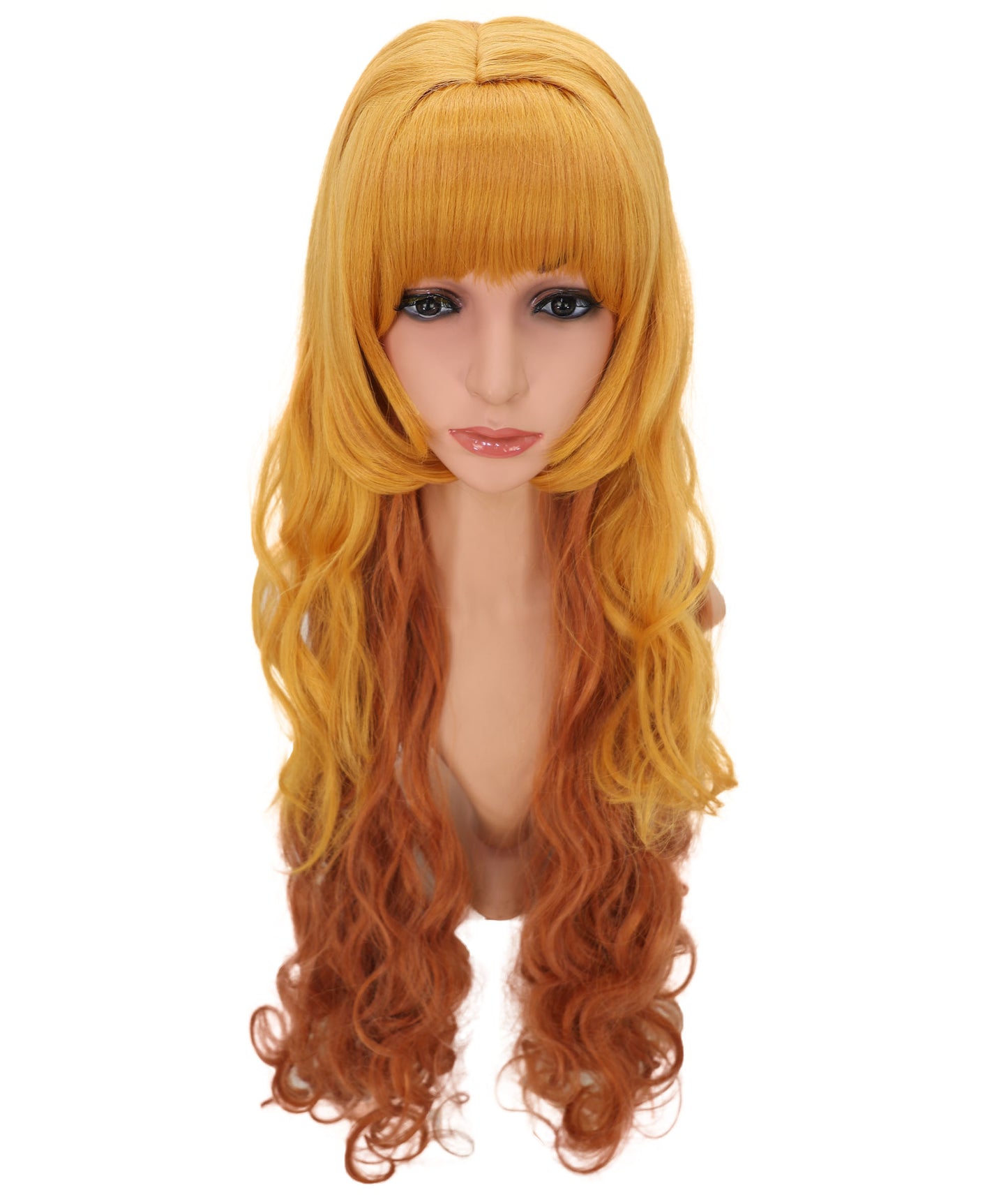 Wigs2you C-159 コスプレウィッグ ロングカール フルウィッグ ゴールデンブラウン 耐熱ファイバー 自然な巻き髪 仮装 イベント パーティー 女性用