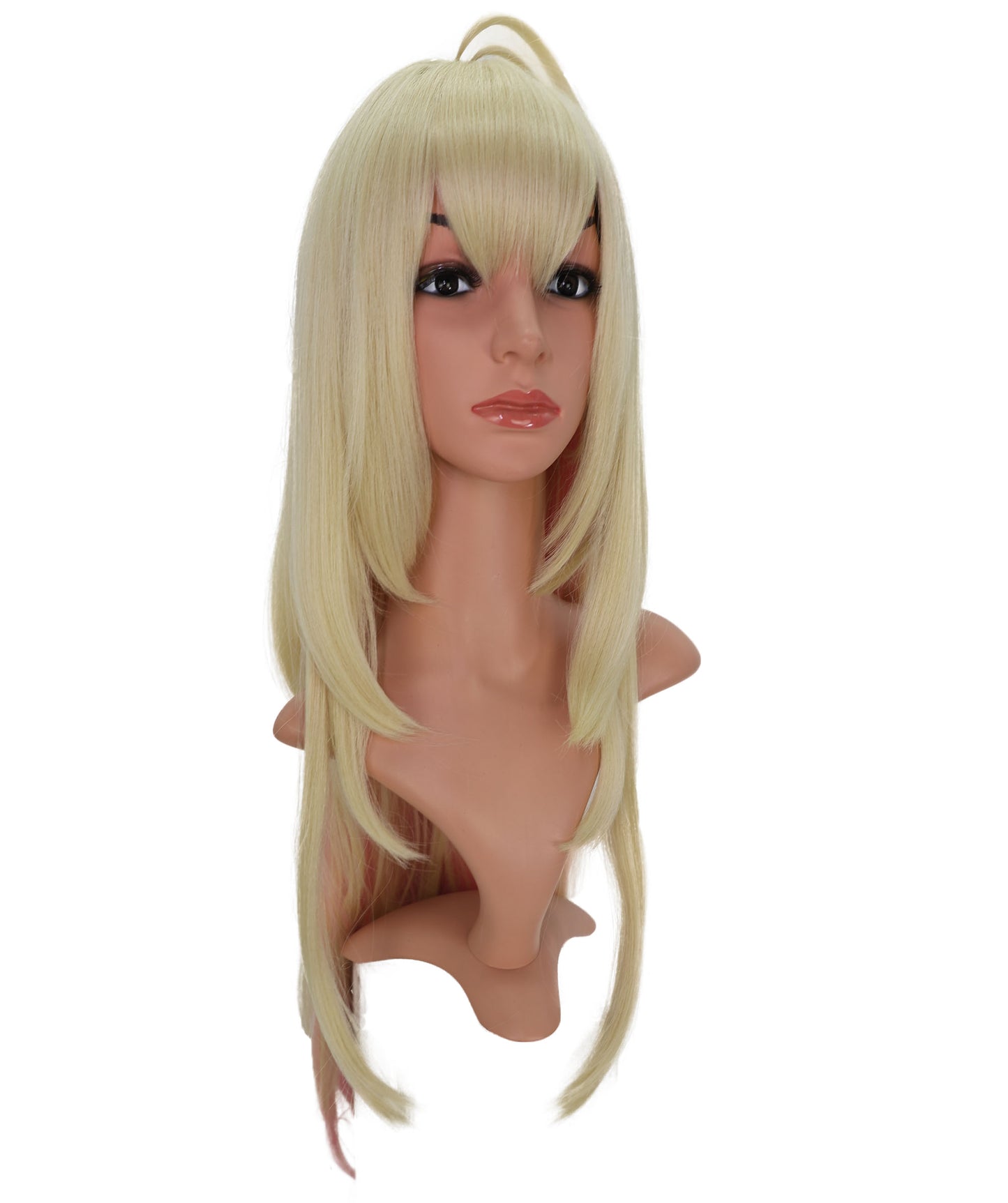 Wigs2you C-160 ロングブロンドコスプレウィッグ – 耐熱合成毛（女性用）