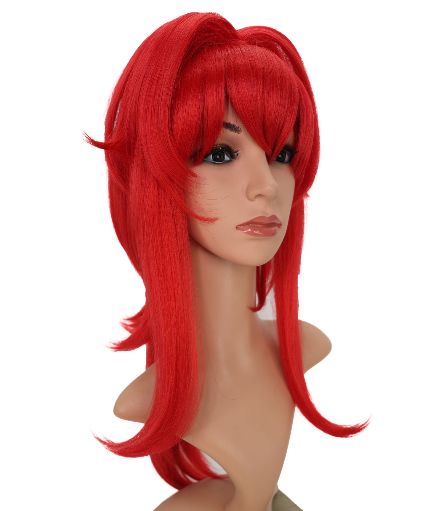 Wigs2you C-164 女性用レッドコスプレウィッグ – 耐熱合成毛