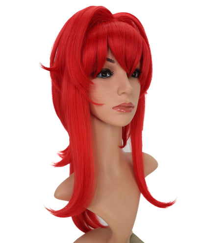 Wigs2you C-164 女性用レッドコスプレウィッグ – 耐熱合成毛