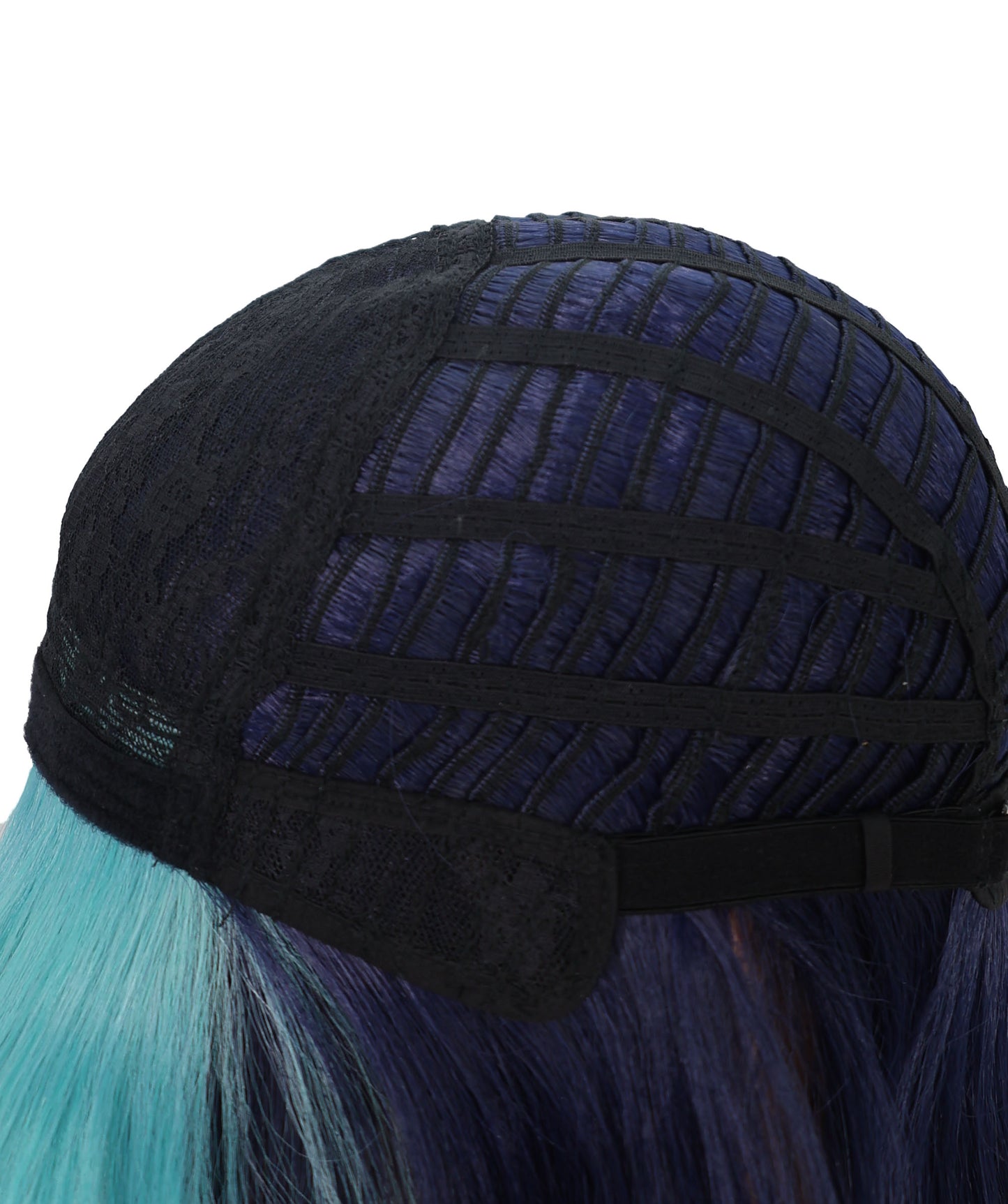 Wigs2you C-166 ネイビーブルー＆シアンの女性用コスプレウィッグ – 耐熱合成繊維