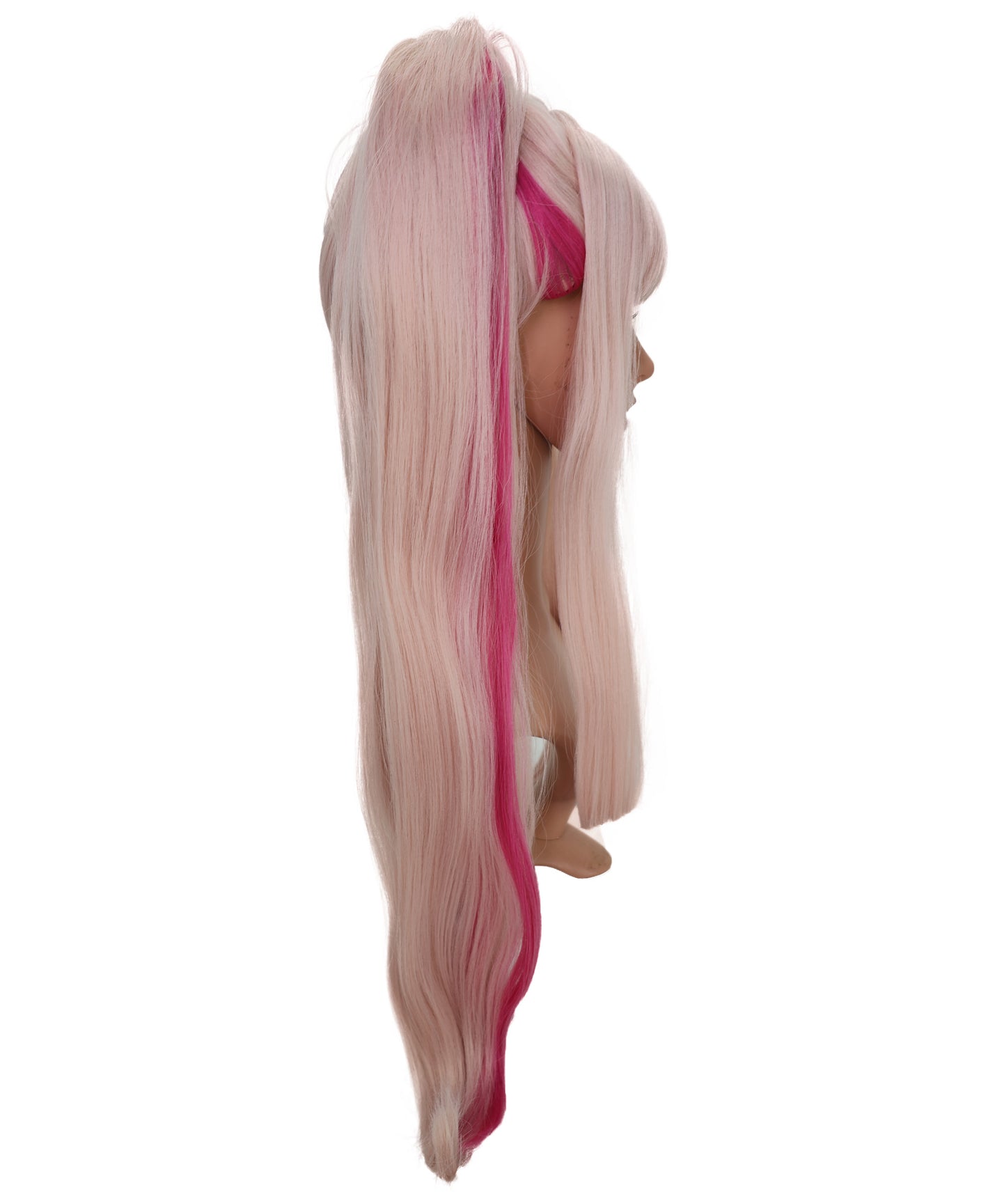 Wigs2you C-167 サイドポニーテール付きロングストレートウィッグ　劇場、ハロウィン、コスプレイベントに最適