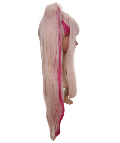 Wigs2you C-167 サイドポニーテール付きロングストレートウィッグ　劇場、ハロウィン、コスプレイベントに最適