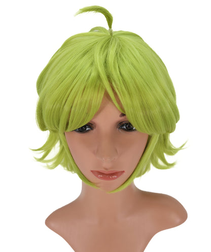 Wigs2you C-168 女性用ショートピクシーウィッグ レモングリーンスタイル 劇場、ハロウィン、コスプレ衣装イベント用