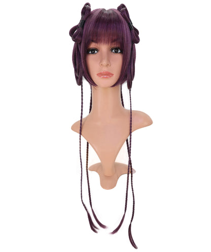 Wigs2you C-169 コスプレウィッグ レディース バーガンディ ロング 35.5インチ フルウィッグ 耐熱ファイバー キャップレス 自然なストレート ハロウィン 仮装 イベント パーティー アニメ風