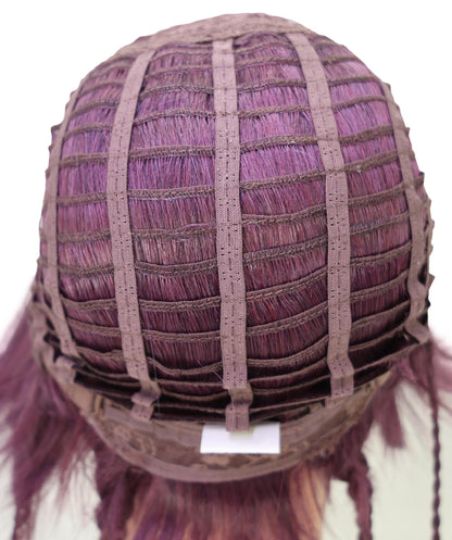 Wigs2you C-169 コスプレウィッグ レディース バーガンディ ロング 35.5インチ フルウィッグ 耐熱ファイバー キャップレス 自然なストレート ハロウィン 仮装 イベント パーティー アニメ風