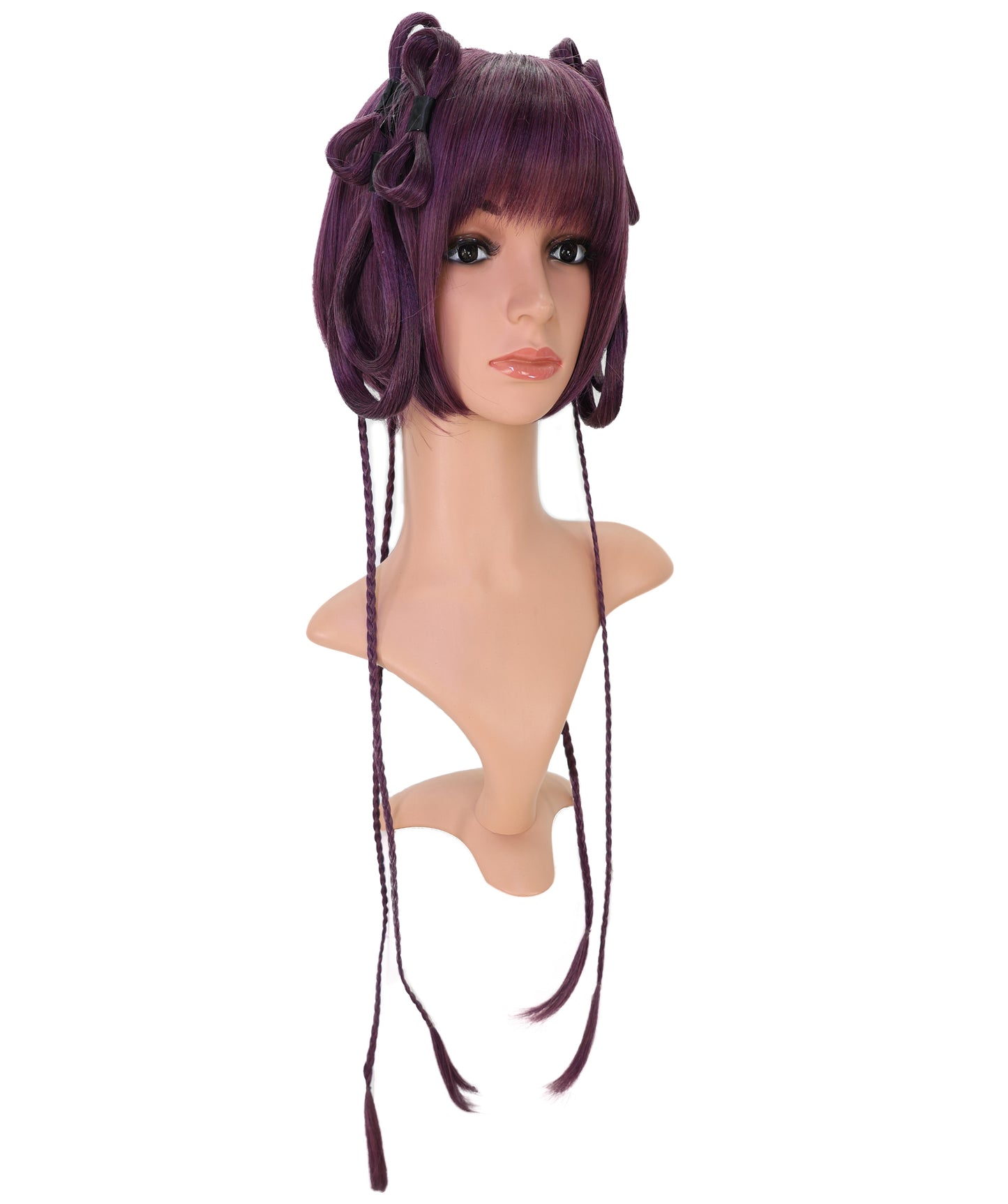 Wigs2you C-169 コスプレウィッグ レディース バーガンディ ロング 35.5インチ フルウィッグ 耐熱ファイバー キャップレス 自然なストレート ハロウィン 仮装 イベント パーティー アニメ風