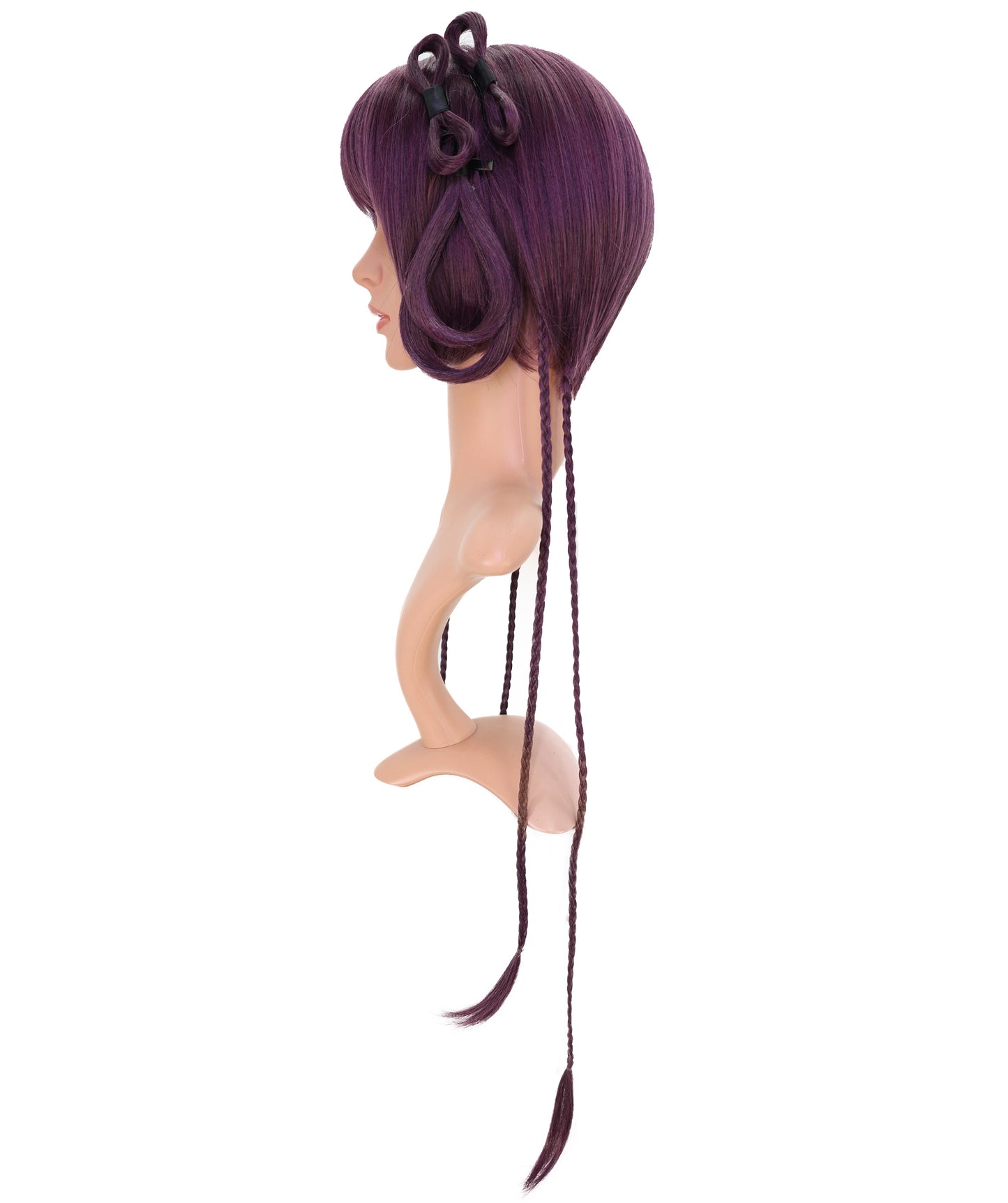 Wigs2you C-169 コスプレウィッグ レディース バーガンディ ロング 35.5インチ フルウィッグ 耐熱ファイバー キャップレス 自然なストレート ハロウィン 仮装 イベント パーティー アニメ風