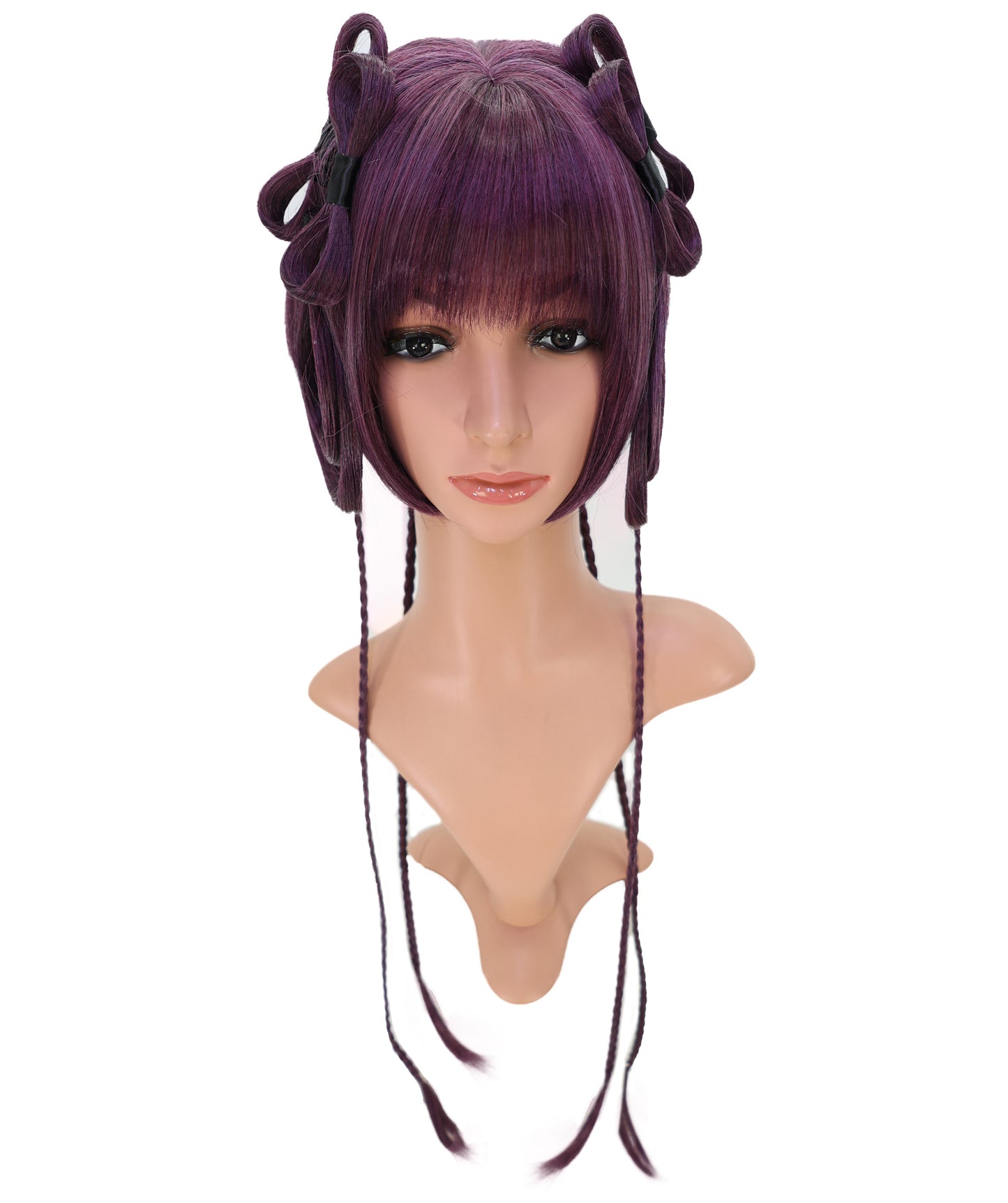 Wigs2you C-169 コスプレウィッグ レディース バーガンディ ロング 35.5インチ フルウィッグ 耐熱ファイバー キャップレス 自然なストレート ハロウィン 仮装 イベント パーティー アニメ風