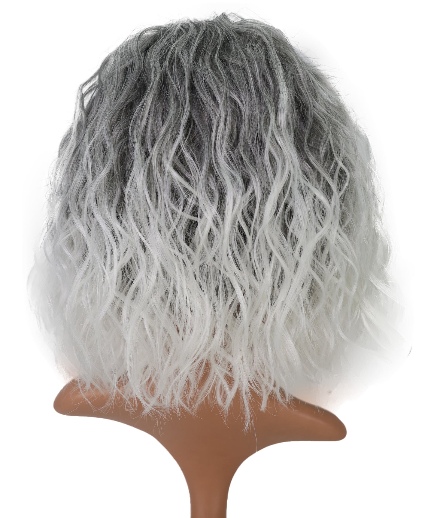 Wigs2you C-170 コスプレウィッグ レディース ホワイトグレー ショート 13インチ フルウィッグ 耐熱ファイバー アニメ風 前髪付き スタンダードキャップ ハロウィン 仮装 イベント パーティー