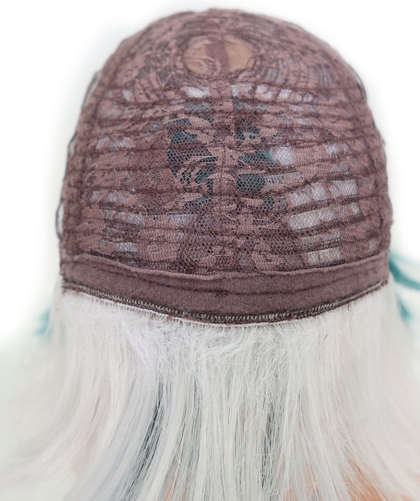 Wigs2you C-171 コスプレウィッグ レディース ホワイト＆グリーン ショート ストレート 9インチ フルウィッグ 耐熱ファイバー キャップレス アニメ風 ハロウィン 仮装 イベント パーティー