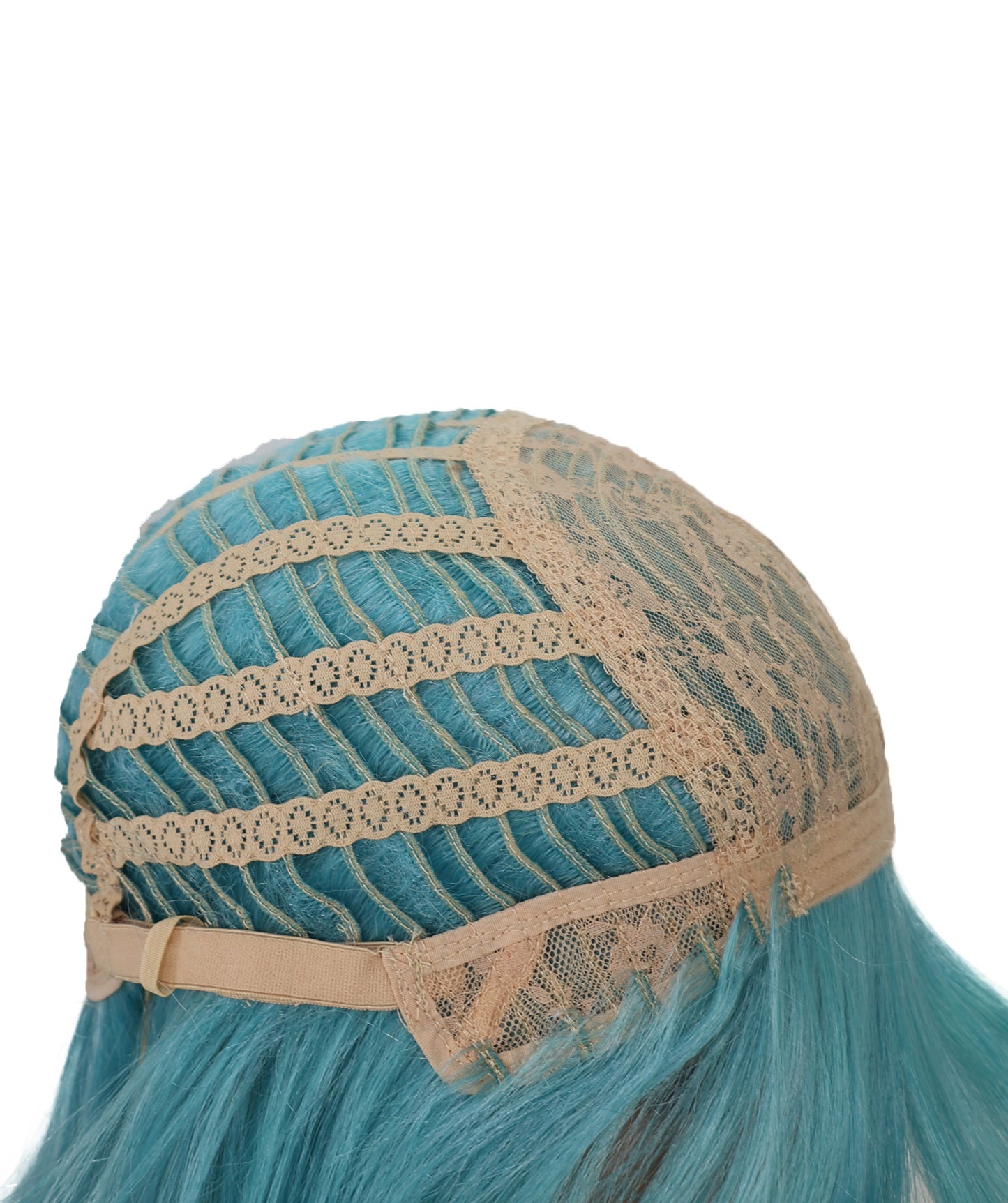 Wigs2you C-172 コスプレウィッグ レディース アクアブルー＆ピンク ロング ストレート 35インチ フルウィッグ 耐熱ファイバー ツートンカラー アニメ風 ハロウィン 仮装 イベント パーティー
