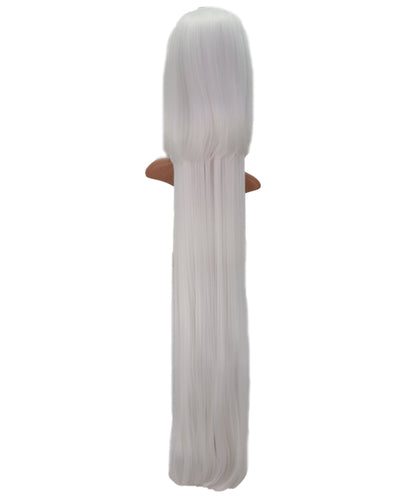 Wigs2you C-173 コスプレウィッグ レディース ホワイト ロング ストレート 43.5インチ フルウィッグ 耐熱ファイバー スーパーロング アニメ風 ハロウィン 仮装 イベント パーティー