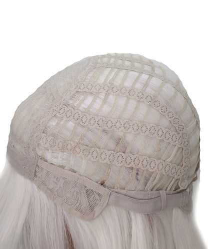 Wigs2you C-173 コスプレウィッグ レディース ホワイト ロング ストレート 43.5インチ フルウィッグ 耐熱ファイバー スーパーロング アニメ風 ハロウィン 仮装 イベント パーティー