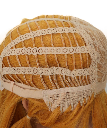 Wigs2you C-174 コスプレウィッグ レディース ゴールデンブラウン ロング 25.5インチ フルウィッグ 耐熱ファイバー ナチュラルカラー アニメ風 ハロウィン 仮装 イベント パーティー