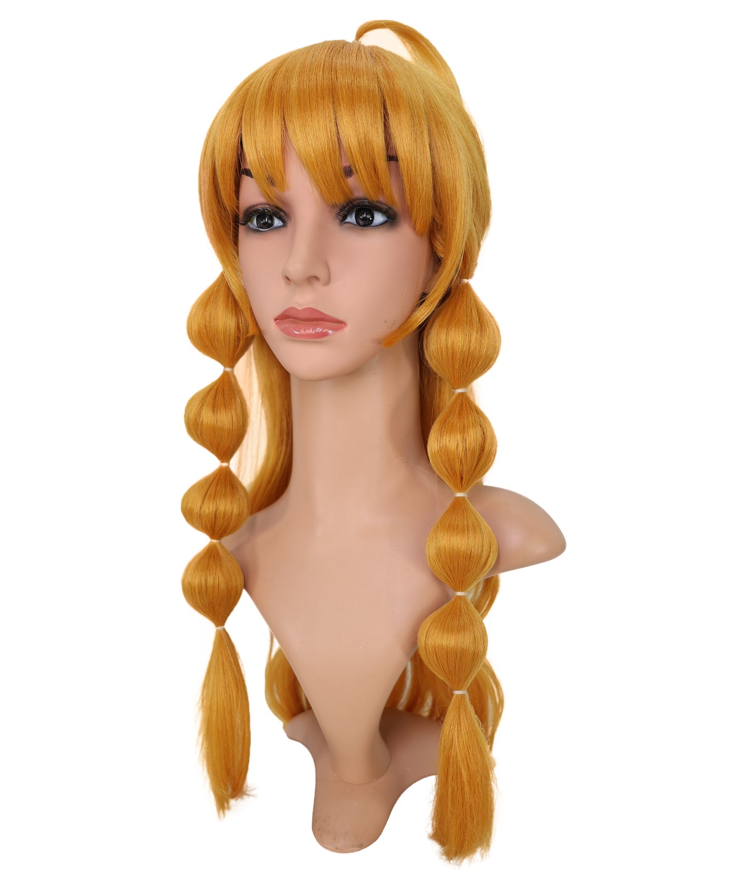 Wigs2you C-174 コスプレウィッグ レディース ゴールデンブラウン ロング 25.5インチ フルウィッグ 耐熱ファイバー ナチュラルカラー アニメ風 ハロウィン 仮装 イベント パーティー