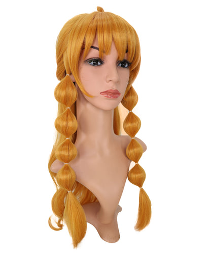 Wigs2you C-174 コスプレウィッグ レディース ゴールデンブラウン ロング 25.5インチ フルウィッグ 耐熱ファイバー ナチュラルカラー アニメ風 ハロウィン 仮装 イベント パーティー