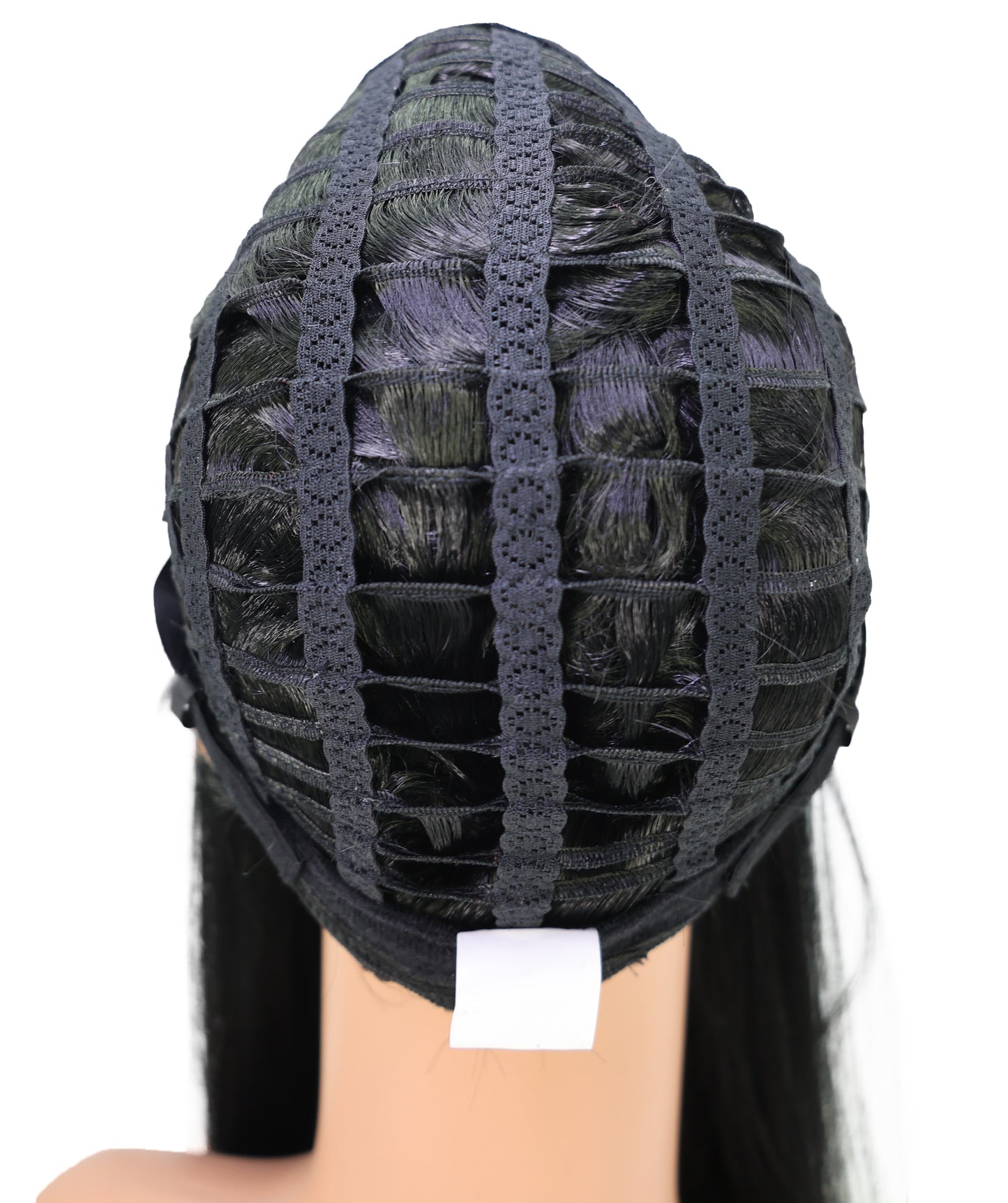 Wigs2you C-176 コスプレウィッグ レディース ブラック＆ミントブルー ポニーテール ロング 27インチ フルウィッグ 耐熱ファイバー キャップレス アニメ風 ハロウィン 仮装 イベント パーティー