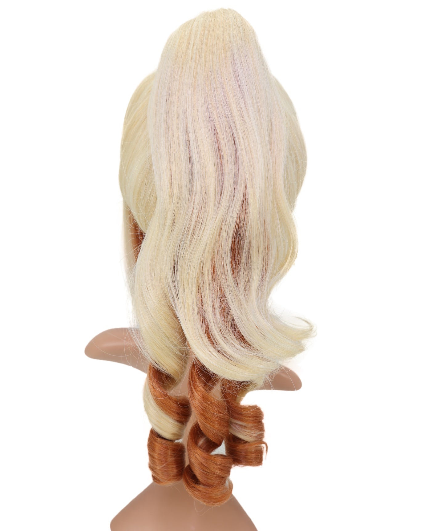 Wigs2you C-177 コスプレウィッグ レディース ブロンド ポニーテール 17.5インチ 前髪付き フルウィッグ 耐熱ファイバー キャップレス アニメ風 ハロウィン 仮装 舞台 イベント