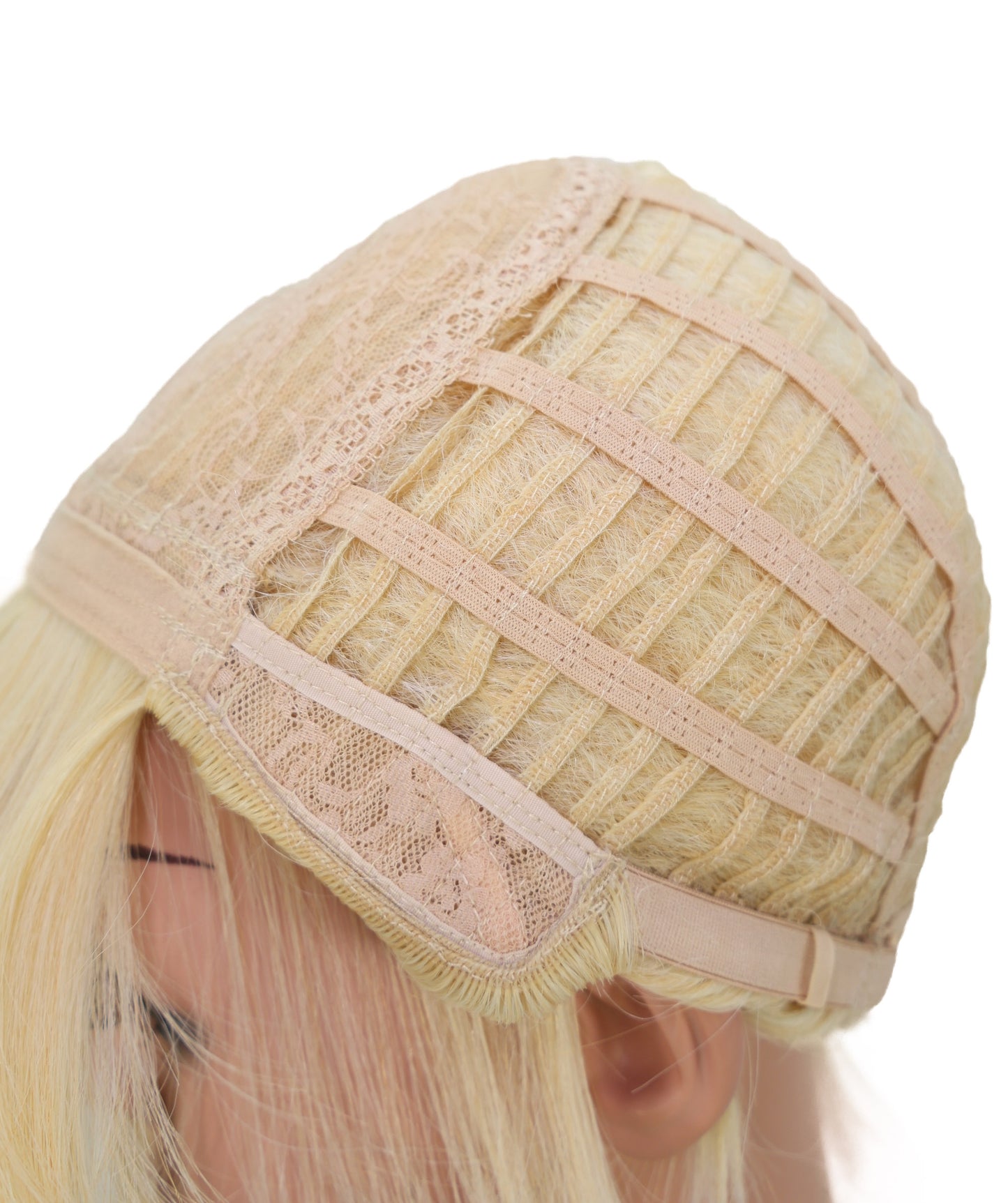 Wigs2you C-177 コスプレウィッグ レディース ブロンド ポニーテール 17.5インチ 前髪付き フルウィッグ 耐熱ファイバー キャップレス アニメ風 ハロウィン 仮装 舞台 イベント