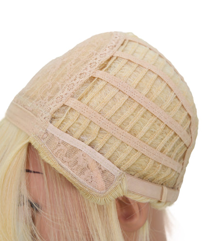 Wigs2you C-177 コスプレウィッグ レディース ブロンド ポニーテール 17.5インチ 前髪付き フルウィッグ 耐熱ファイバー キャップレス アニメ風 ハロウィン 仮装 舞台 イベント