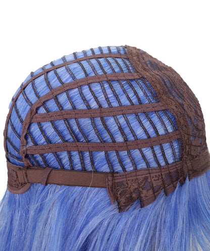 Wigs2you C-179 コスプレウィッグ レディース ブルー ロング ストレート 31.5インチ 前髪付き フルウィッグ 耐熱ファイバー キャップレス アニメ風 ハロウィン 仮装 舞台 イベント
