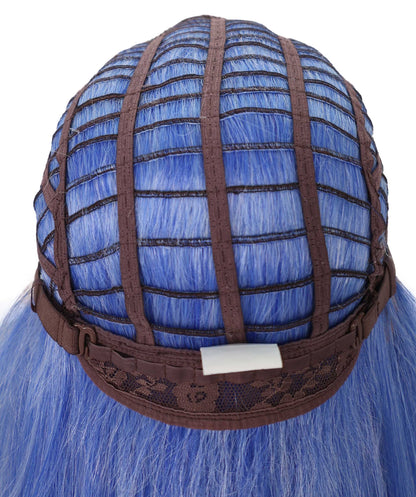 Wigs2you C-179 コスプレウィッグ レディース ブルー ロング ストレート 31.5インチ 前髪付き フルウィッグ 耐熱ファイバー キャップレス アニメ風 ハロウィン 仮装 舞台 イベント