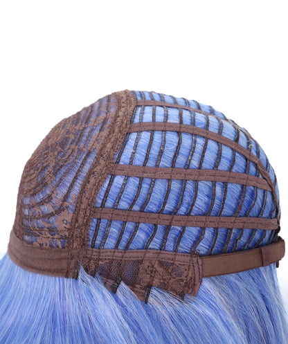 Wigs2you C-179 コスプレウィッグ レディース ブルー ロング ストレート 31.5インチ 前髪付き フルウィッグ 耐熱ファイバー キャップレス アニメ風 ハロウィン 仮装 舞台 イベント
