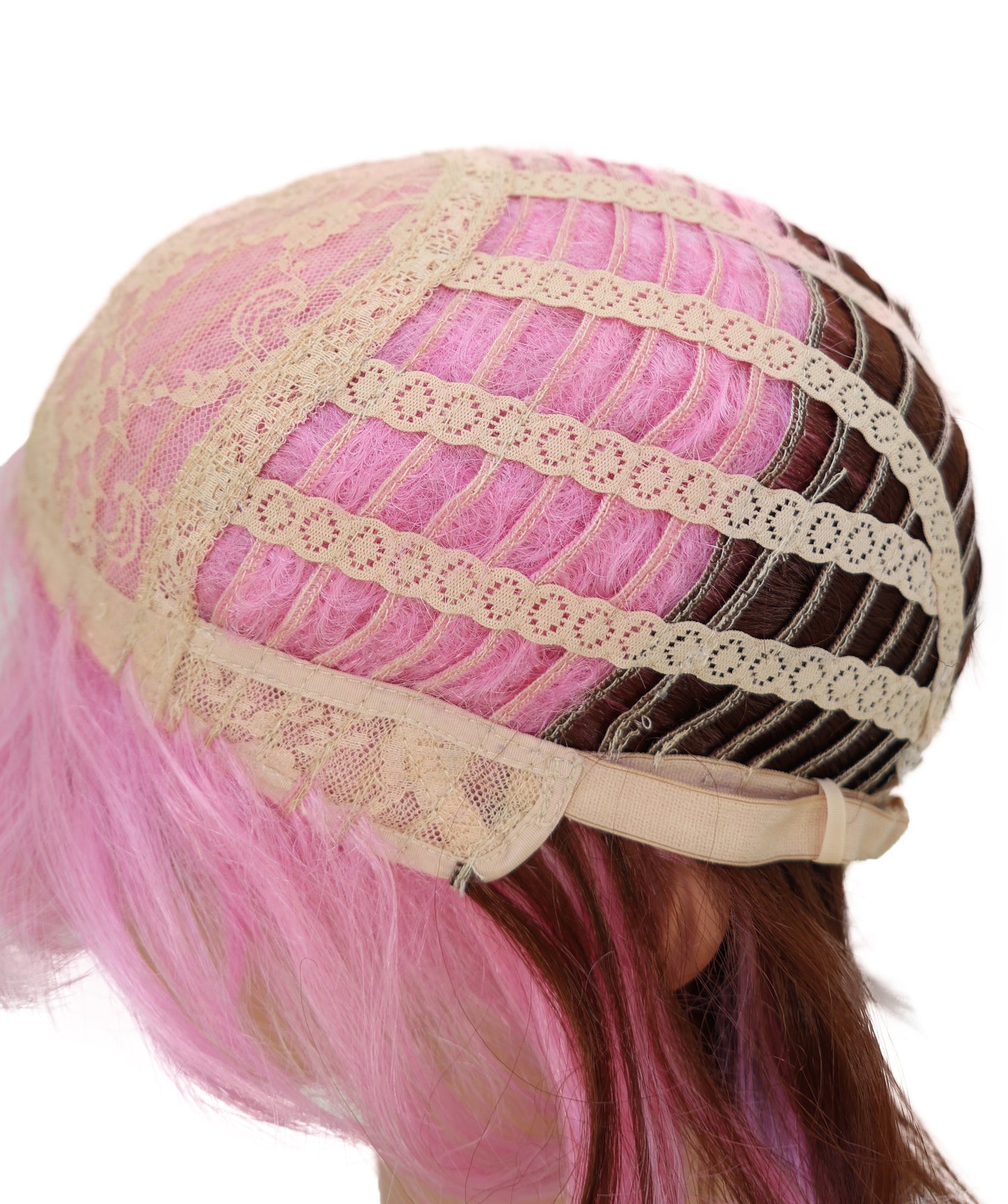 Wigs2you C-180 コスプレウィッグ レディース ピンク ショート レイヤーカット 13インチ 前髪付き フルウィッグ 耐熱ファイバー キャップレス アニメ風 ハロウィン 仮装 舞台 イベント