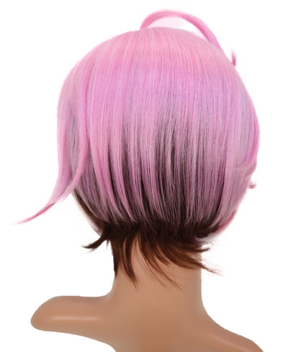 Wigs2you C-180 コスプレウィッグ レディース ピンク ショート レイヤーカット 13インチ 前髪付き フルウィッグ 耐熱ファイバー キャップレス アニメ風 ハロウィン 仮装 舞台 イベント