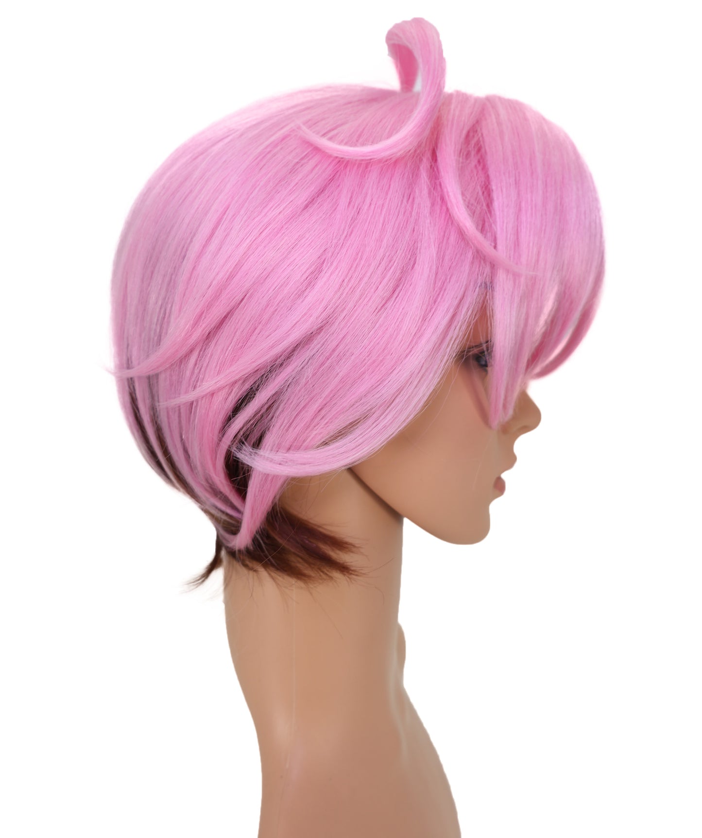 Wigs2you C-180 コスプレウィッグ レディース ピンク ショート レイヤーカット 13インチ 前髪付き フルウィッグ 耐熱ファイバー キャップレス アニメ風 ハロウィン 仮装 舞台 イベント