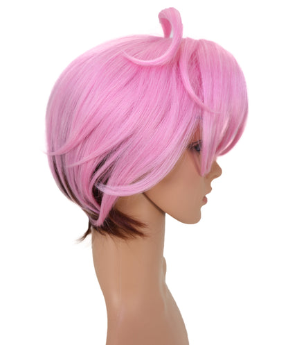 Wigs2you C-180 コスプレウィッグ レディース ピンク ショート レイヤーカット 13インチ 前髪付き フルウィッグ 耐熱ファイバー キャップレス アニメ風 ハロウィン 仮装 舞台 イベント
